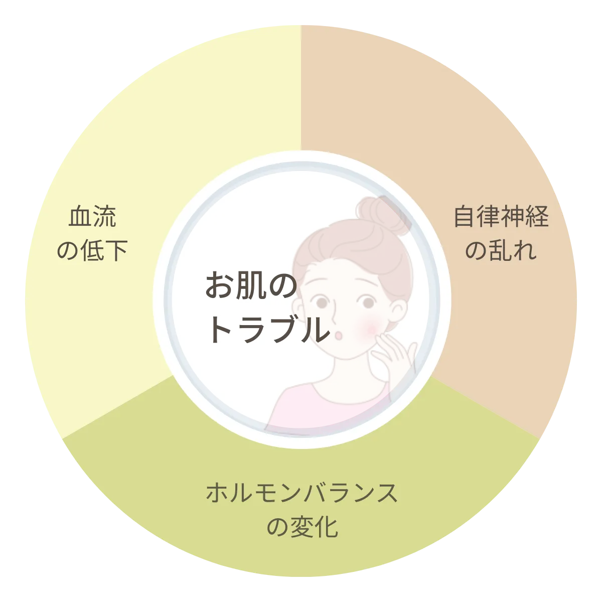 お肌トラブルの図解